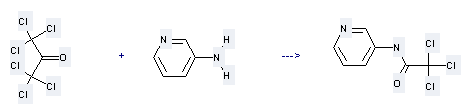 Acetamide,2,2,2-trichloro-N-3-pyridinyl- can be prepared by pyridin-3-ylamine and 1,1,1,3,3,3-hexachloro-propan-2-one by heating